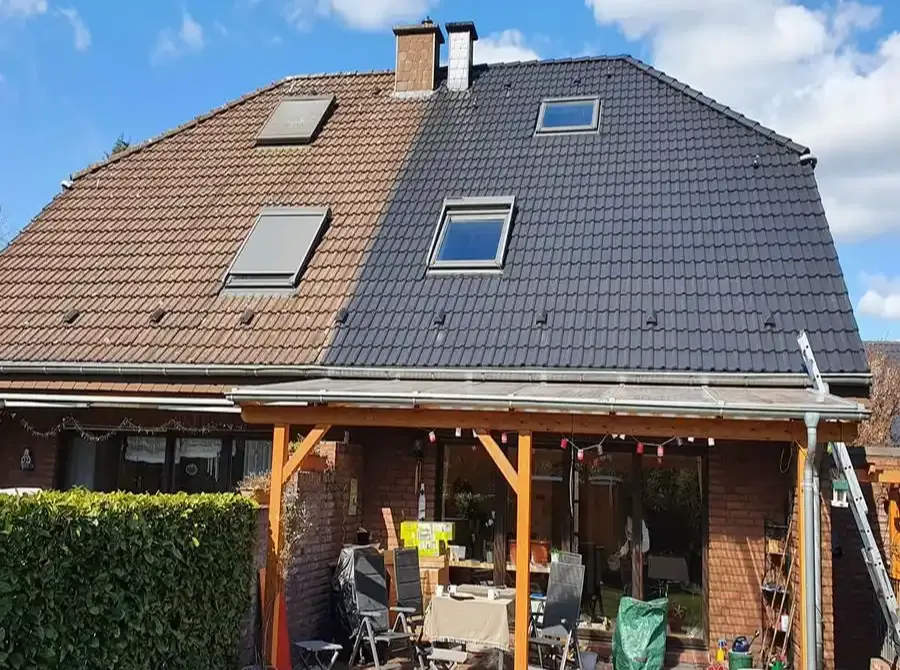 Tetőcserép festés Szegeden Bramac cserepes tetőn